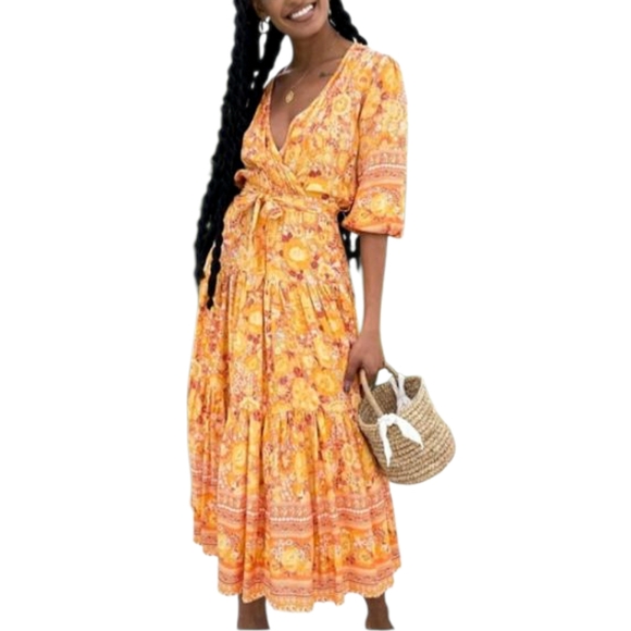 Petal & Pup Dresses & Skirts - Petal And Pup Tiered Cottagecore Midi Dress Women's Sz Med